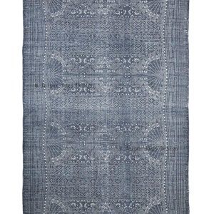 Bandhani indigo blue 3X5 FEET Cotton rug, block printed rug, carpet, area rug, rustic rug 36x60 inches, 90x150 cms image 3