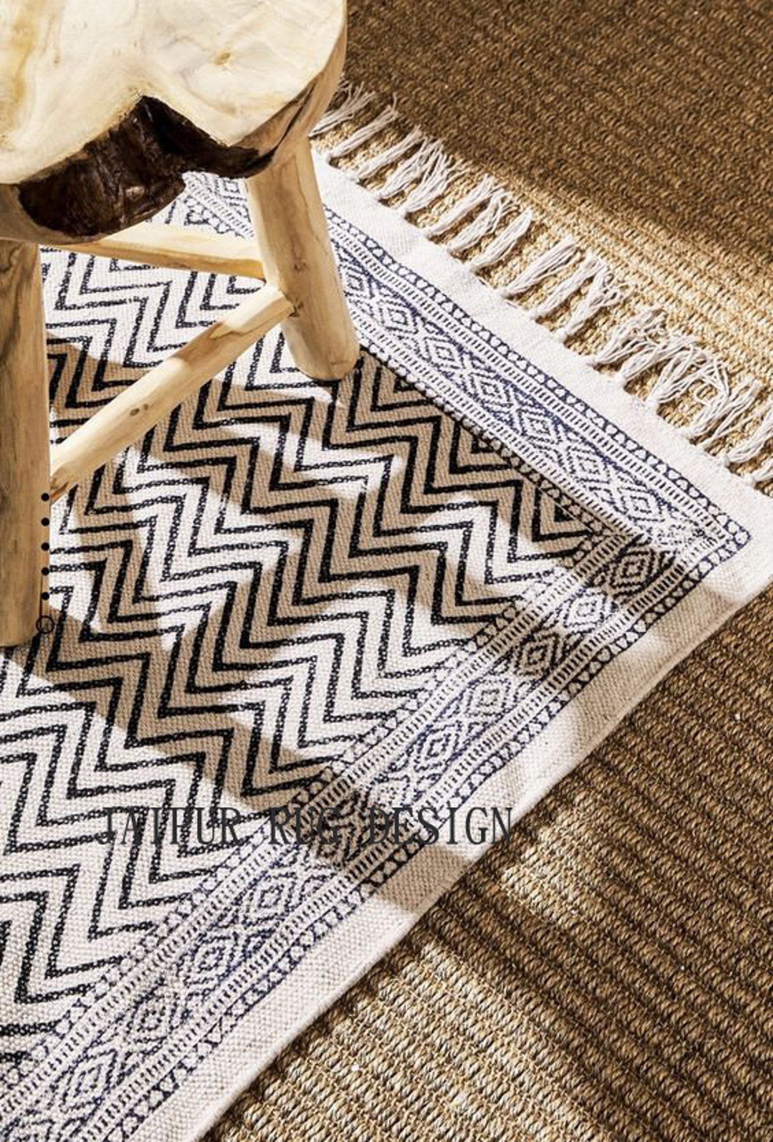 5X8 FEET Cotton Rug / Block Printed Rug / Carpet Area Rug Etsy