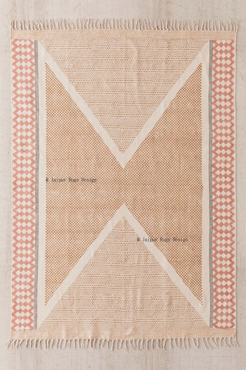 4X6 FEET Cotton Rug / Block Printed Rug / Carpet Area Rug Etsy