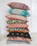 6 pcs set of 16x16 inches vintage kantha cushion covers 40x40 cms  pillow covers 