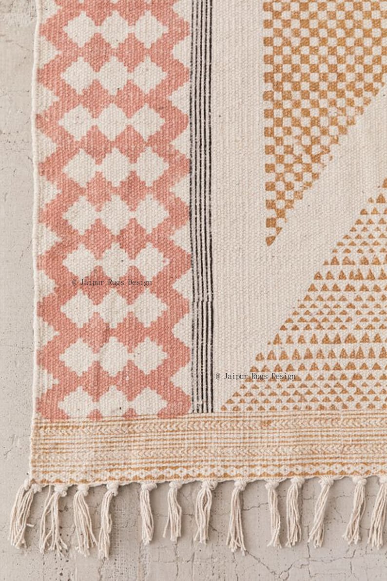4X6 FEET Cotton Rug / Block Printed Rug / Carpet Area Rug Etsy