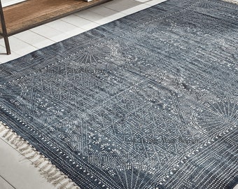 5X8 FEET Cotton rug / block printed rug / carpet, area rug 60X96 INCHES / 150X240 CMS