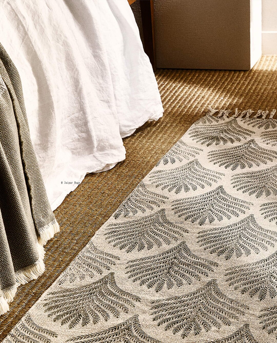 Square Cotton Area Rug Block Printed Rug / Carpet Area Rug - Etsy
