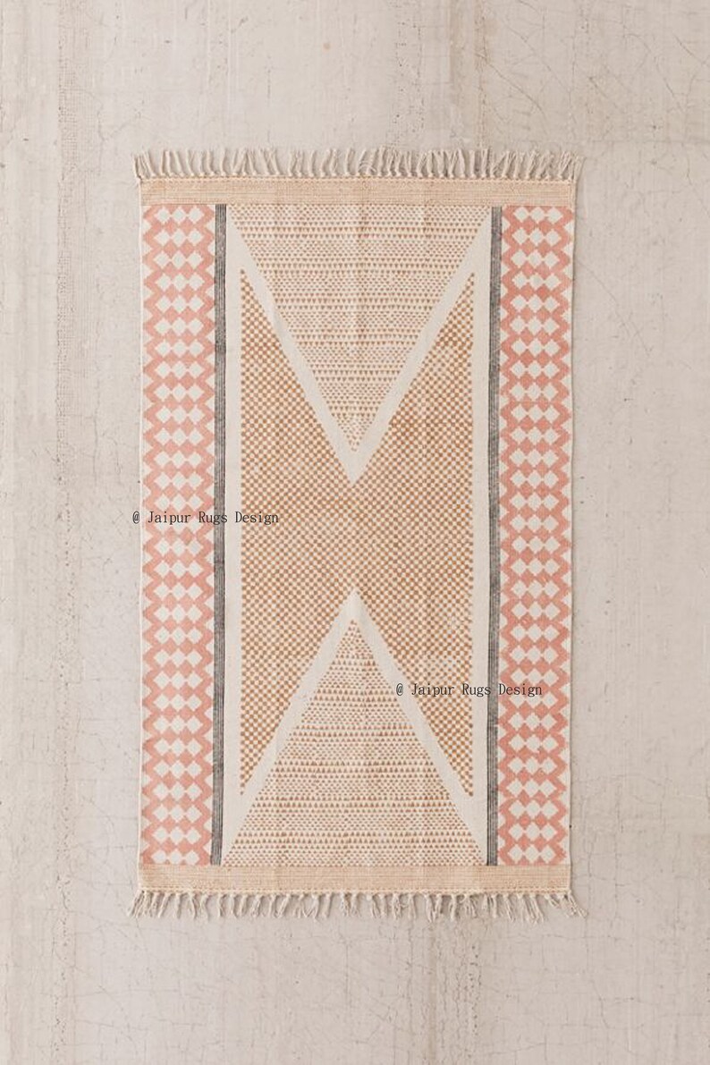 4X6 FEET Cotton Rug / Block Printed Rug / Carpet Area Rug Etsy