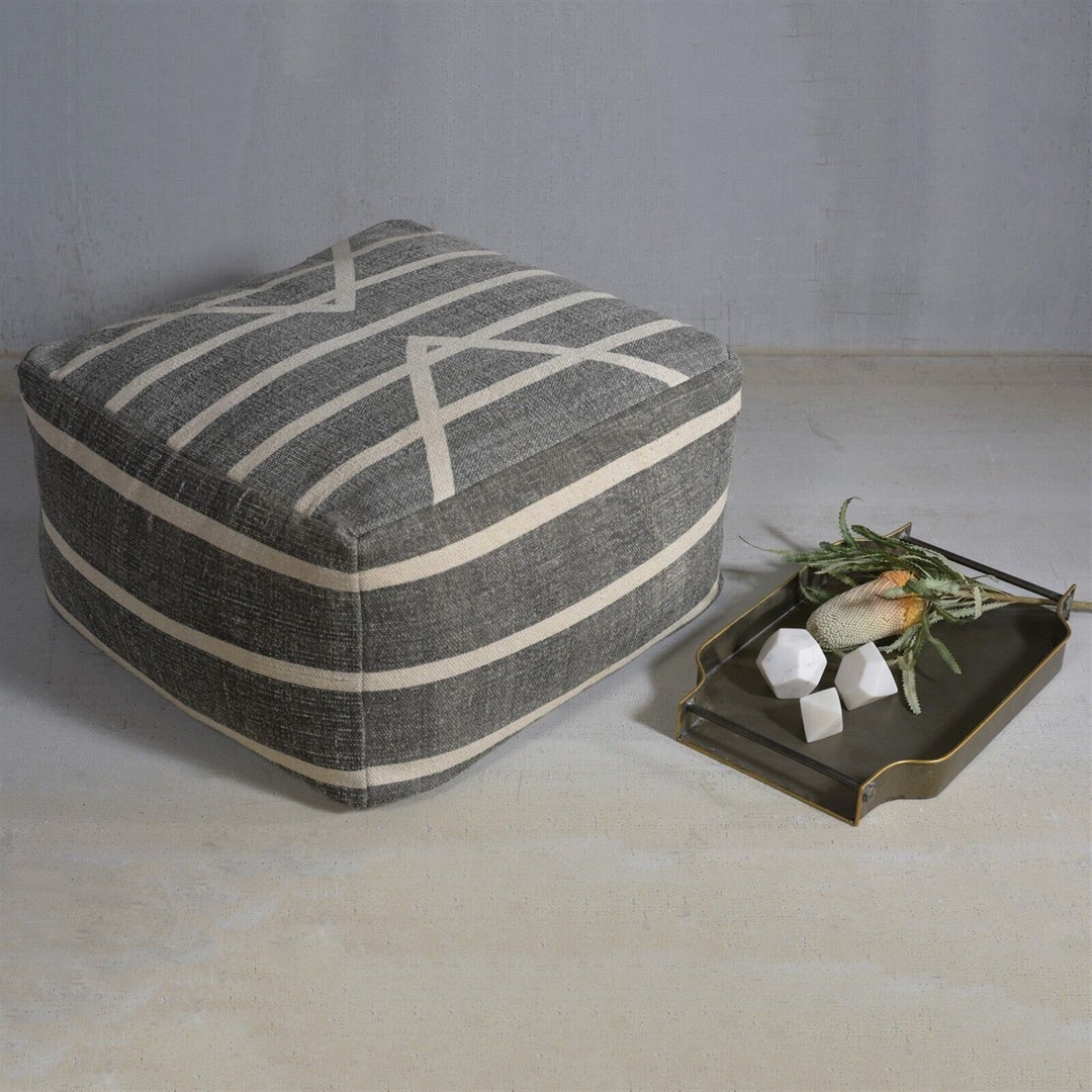 Special Block Print Pouf, Floor Pillow, Pouf Ottoman , Cotton Chair