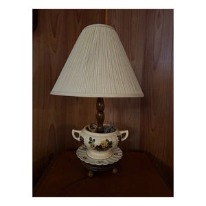 Vintage Midcentury Lamp Soup Serving Bowl Decor Lighting Retro Unique