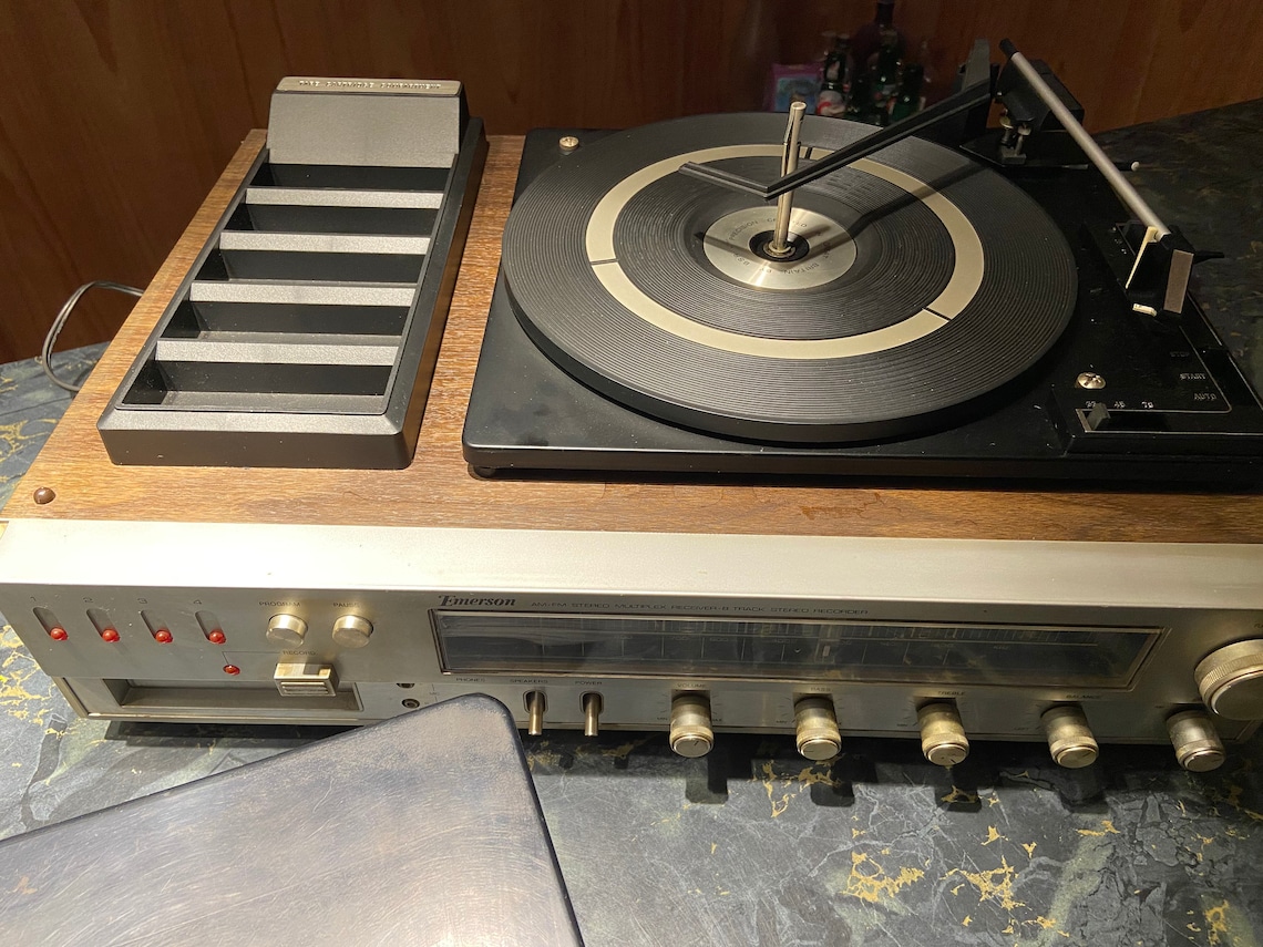 Vintage Emerson Turntable 1970s M22541 Record Player AM/FM Etsy