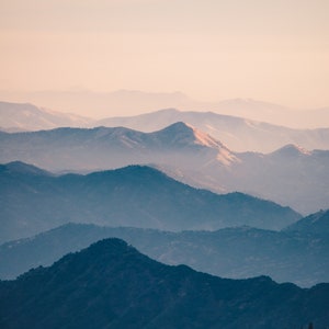 California Mountains at Sunset Photographic Print