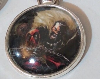 Keychain Deadpool Comic Pendant Unique Handmade