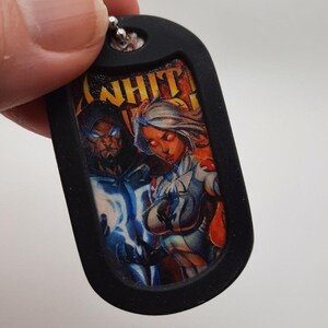 White Widow Double Sided Unique Handmade Dog Tag