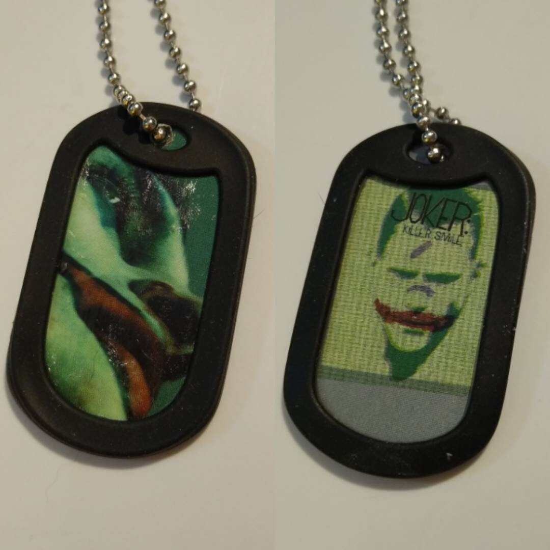 Joker Dog Tag Comic Double Sided Unique Handmade DC Comics Etsy