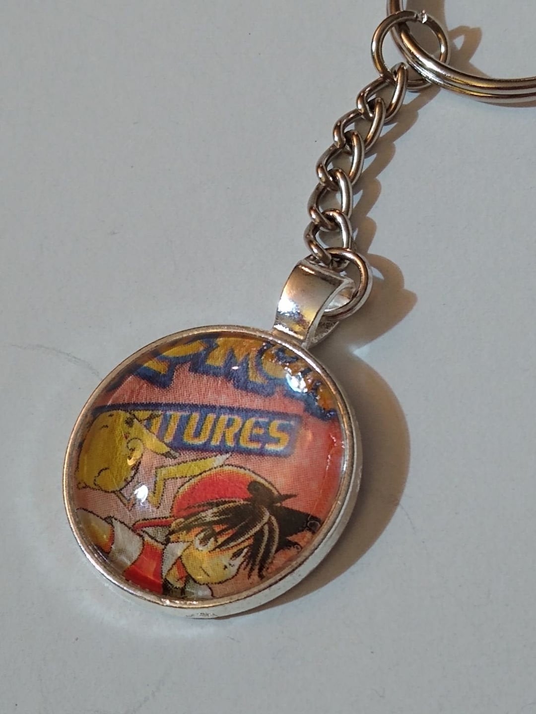Ash Key Chain Pokemon Ash Pikachu Keychain Comic Pendant Unique Handmade - Etsy