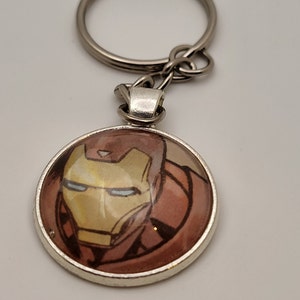 Iron Man Keychain Comic Pendant Unique Handmade