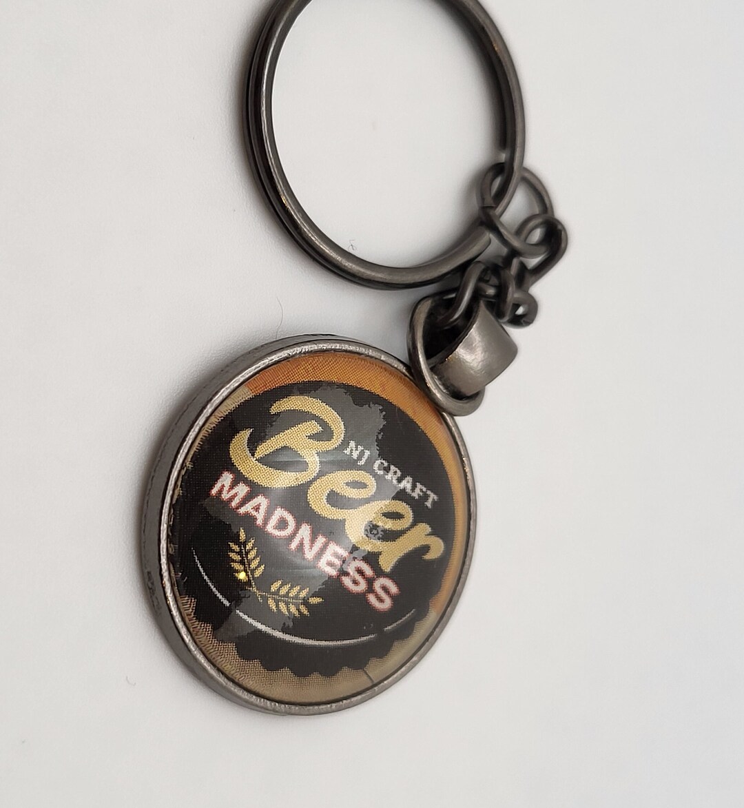 Beer Keychain Comic Pendant Unique Handmade - Etsy