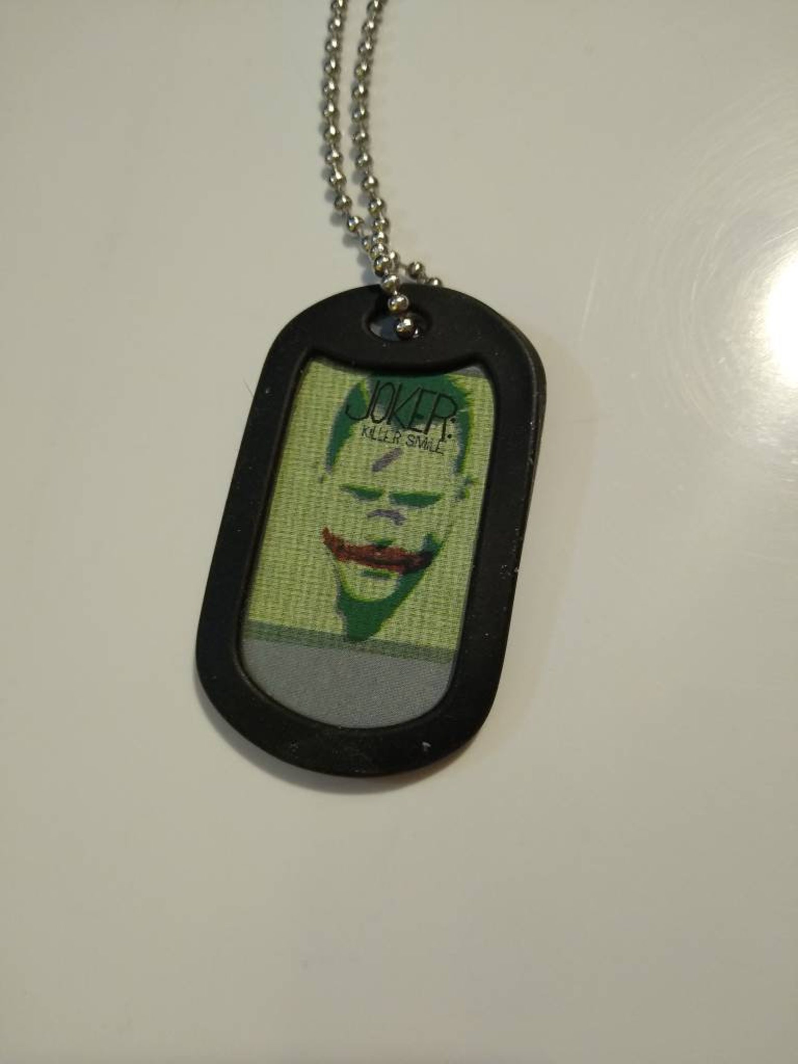 Joker Dog Tag Comic Double Sided Unique Handmade DC Comics Etsy