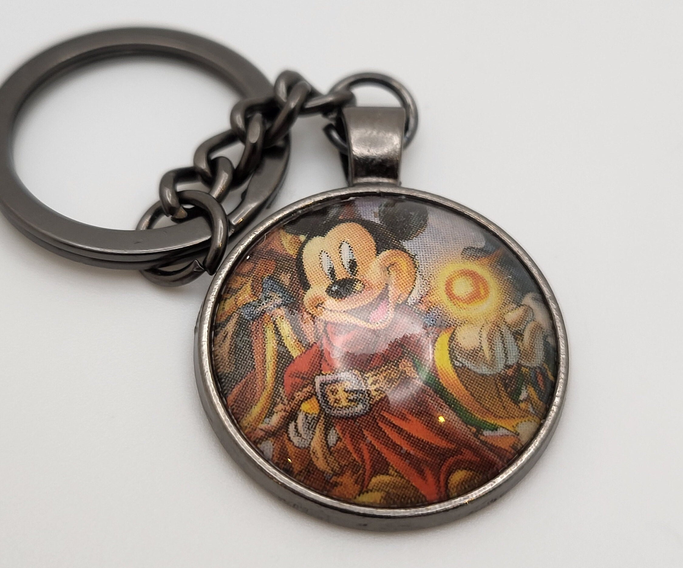 Mickey Keychain Comic Pendant Unique Handmade - Etsy