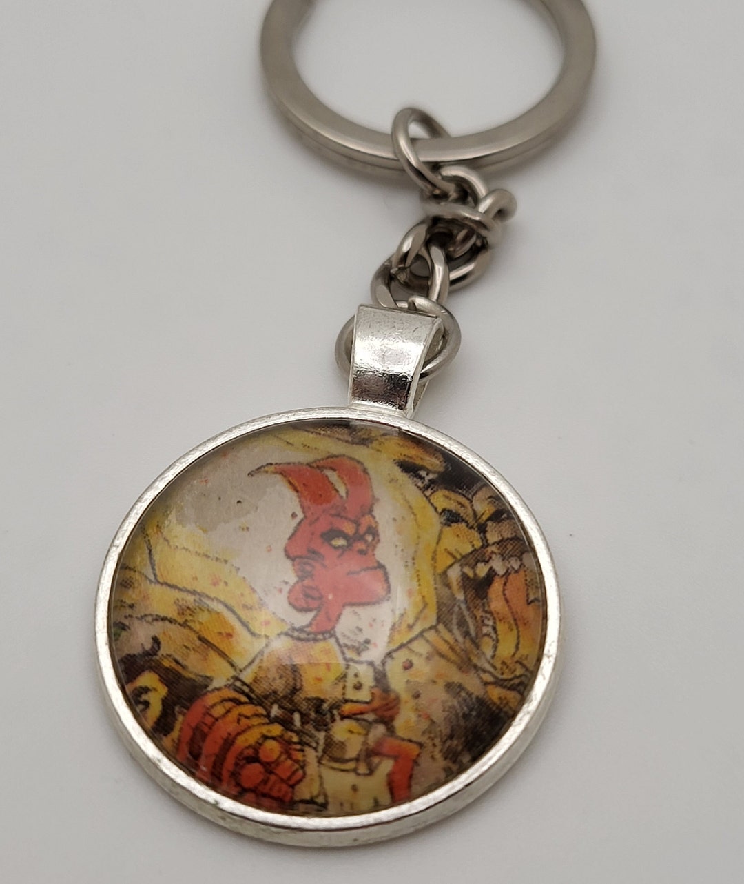 Young Hellboy Keychain Comic Pendant Unique Handmade - Etsy