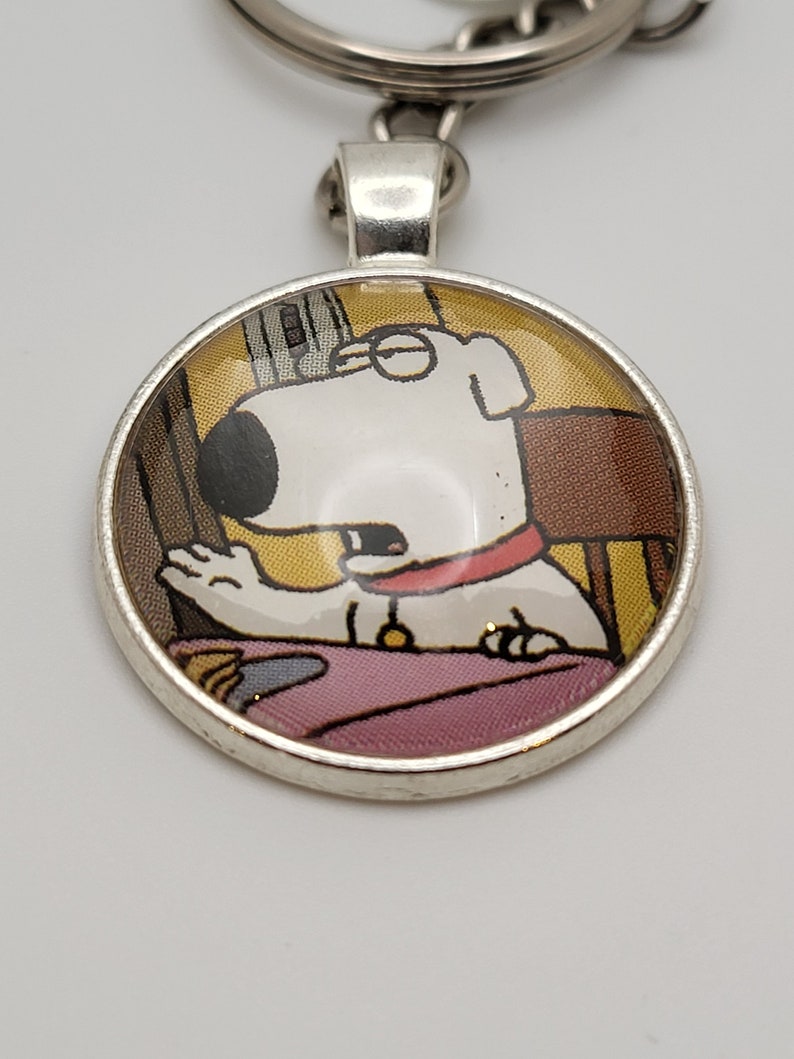 Brian Cartoon Keychain Comic Pendant Unique Handmade - Etsy