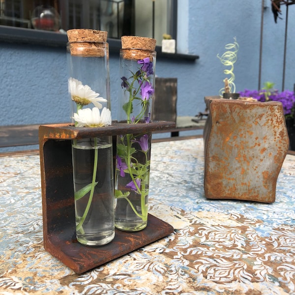 Industrial Vase / Salz und Pfeffer Streuer / Blumenvase / Unikat / Metall / Deko