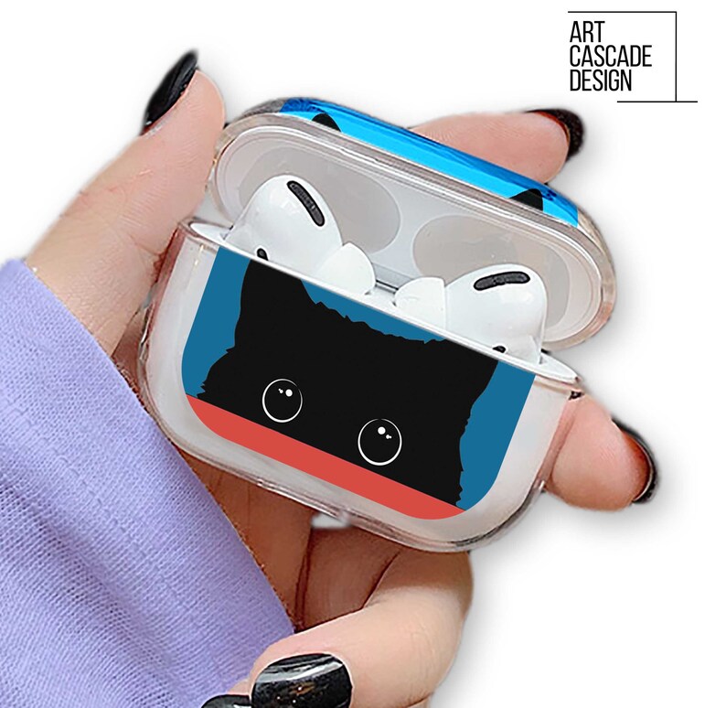 Black Cat Airpods 2 Case Cute Airpod Case Animal Airpods Case Etsy