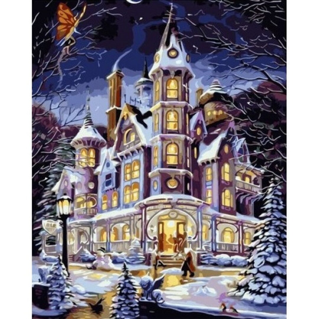 Paint by Number Christmas Winter, Paint by Numbers Kit for Adult