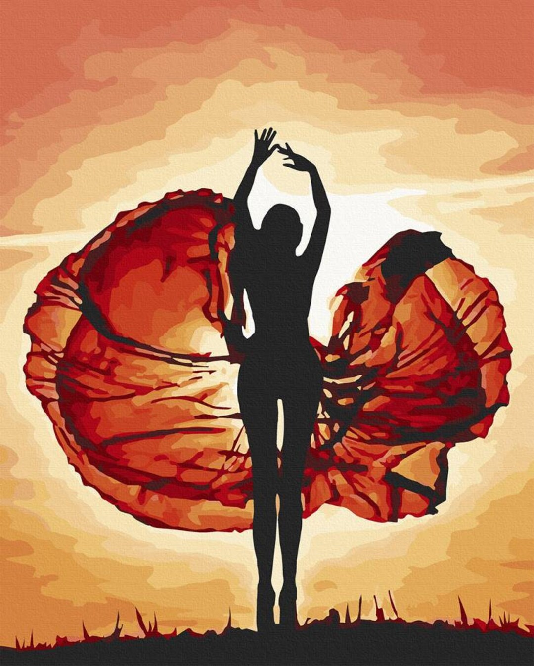 Paint by Number Modern, Paint by Numbers Kit Dancing Woman, Coloring