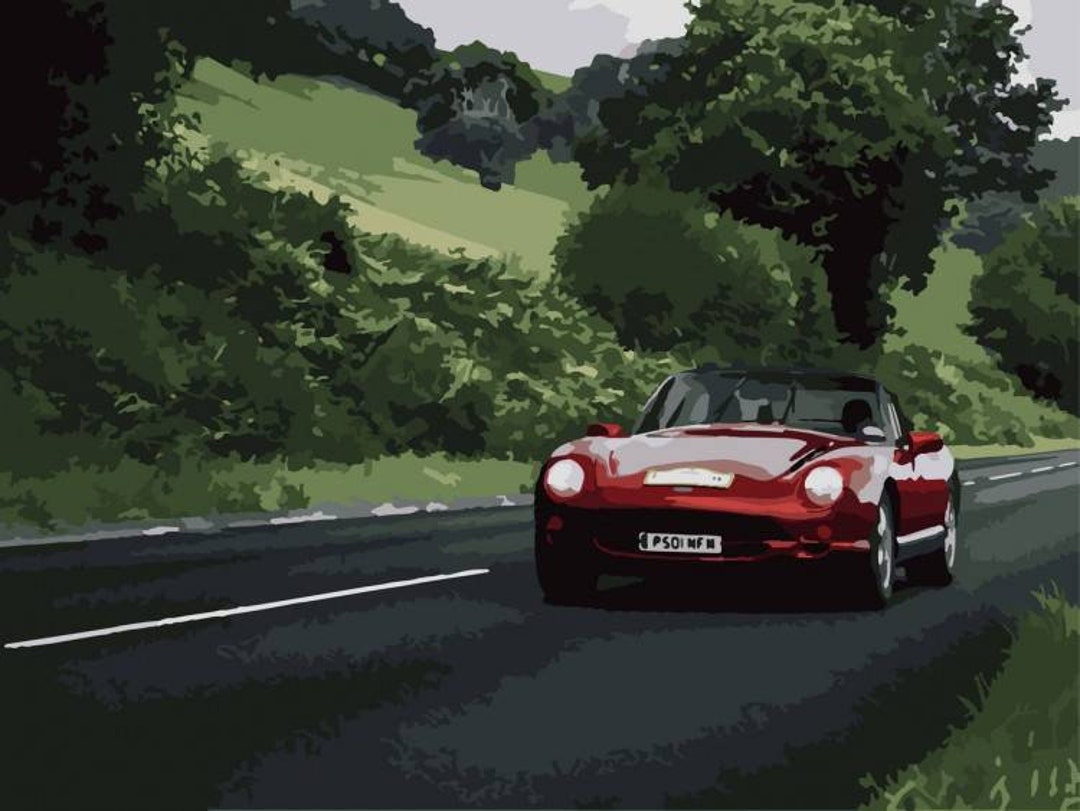 Paint by Number Car Painting by Numbers Kit for Adults With Etsy