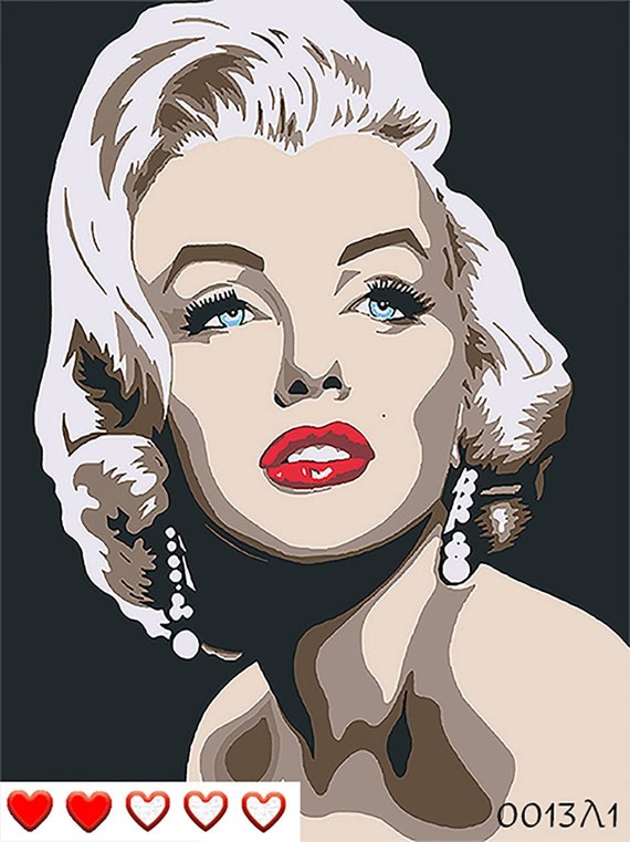 Marilyn Monroe Paint by Number kit diy Painting by numbers | Etsy
