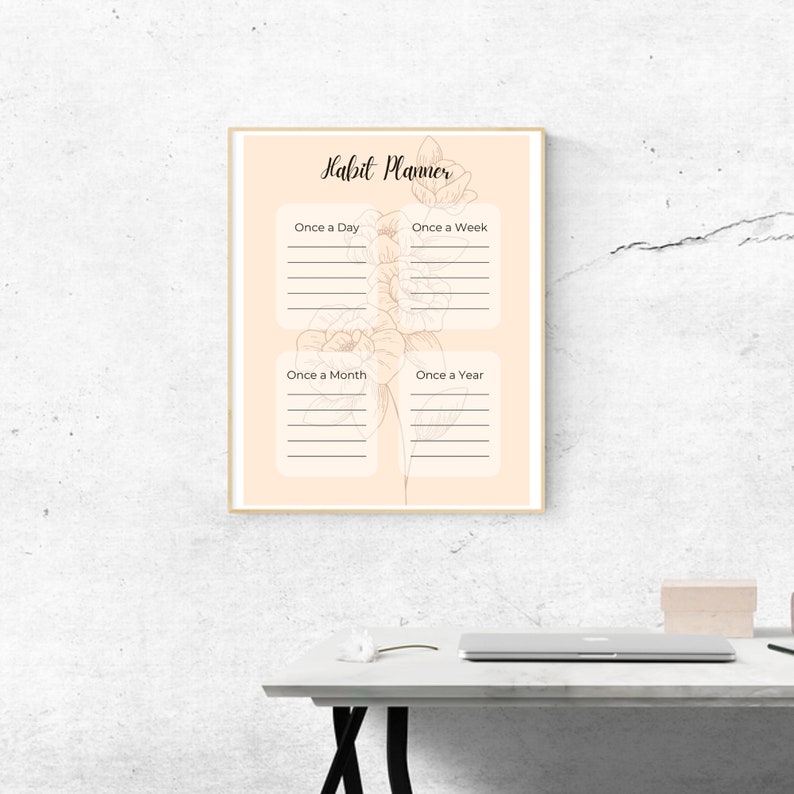 Habit Planner Printable Daily Weekly Monthly Yearly List - Etsy