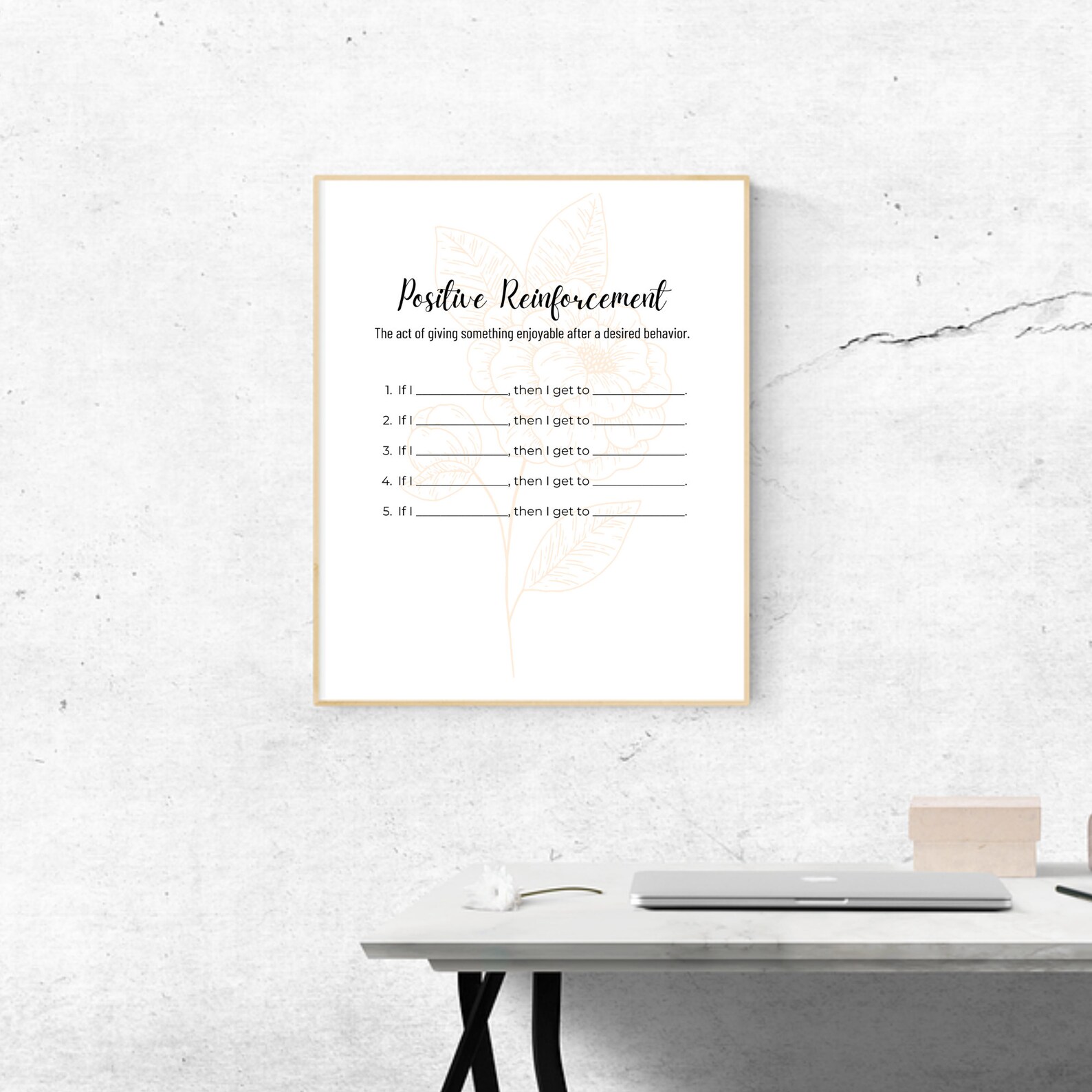 Positive Reinforcement Printable Motivational Self Discipline Habit ...