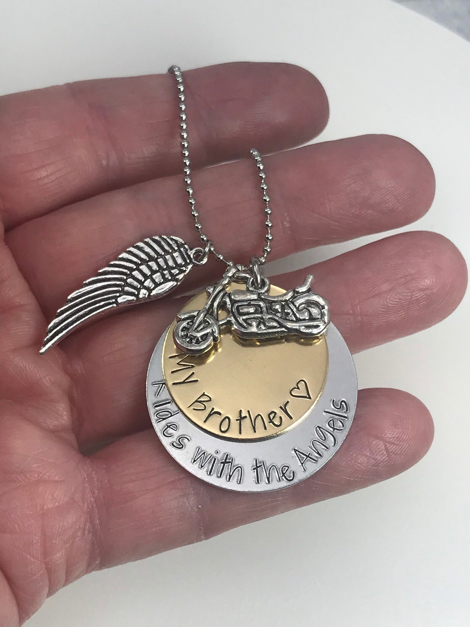 Memorial Necklace Memorial Jewelry Loss of Brother. Always Etsy