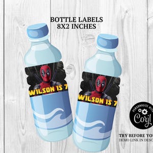 Deadpool Party Printables: DIY Labels, Wrappers, Tags (instant Download ...