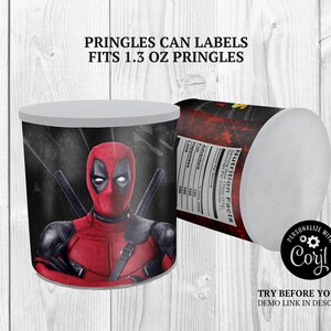 Deadpool Party Printables: DIY Labels, Wrappers, Tags (instant Download ...