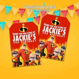 The Incredibles Party Printables, Incredibles Birthday Decor and Favors ...