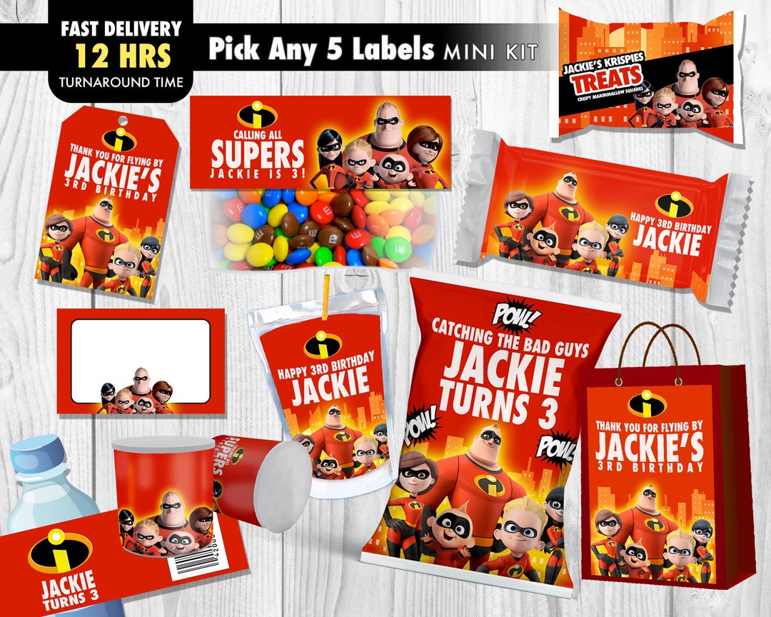 The Incredibles Party Printables, Incredibles Birthday Decor and Favors ...