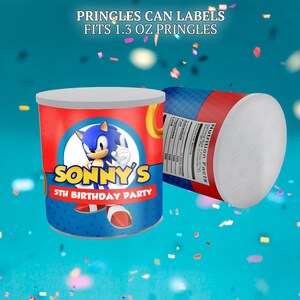 Sonic Chip Bag Label, Sonic Thank You Tags, Sonic Birthday Party ...