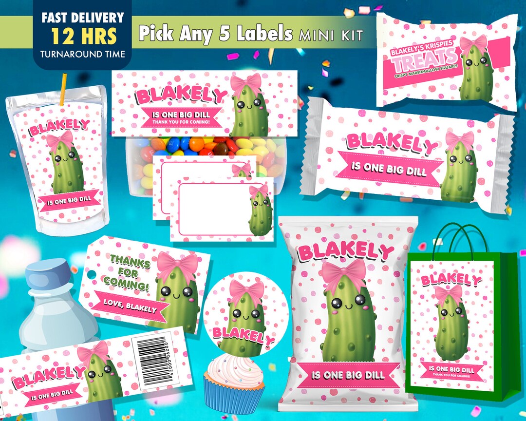 Dill Pickle Printables, Dill Pickle Birthday Party, Pickle Chip Bag ...