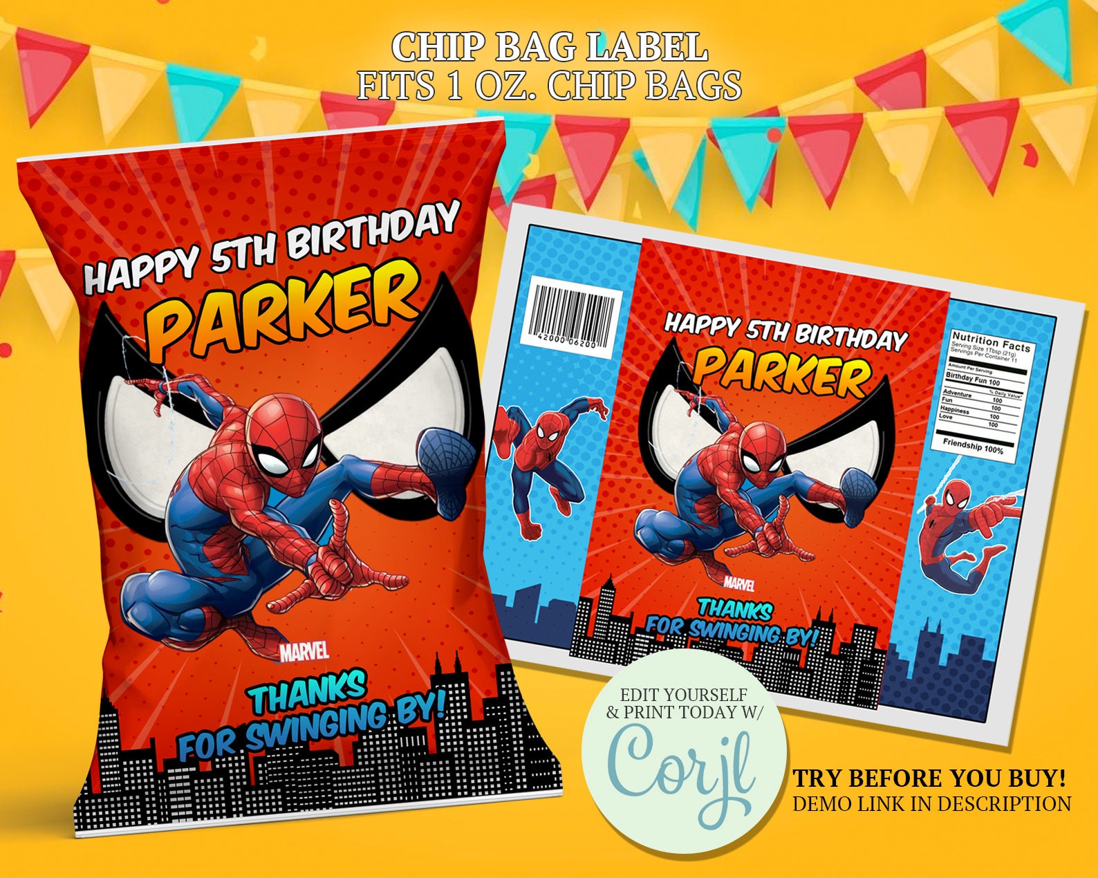 Party Favors Spiderman Coloring Book & Crayon Set 12 Pack ( Assorted Style)  