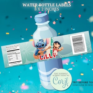 Stitch e Angel Disney Bottiglia in plastica/borraccia con cannuccia,  trasparente, glitter 550ml : : Cancelleria e prodotti per ufficio