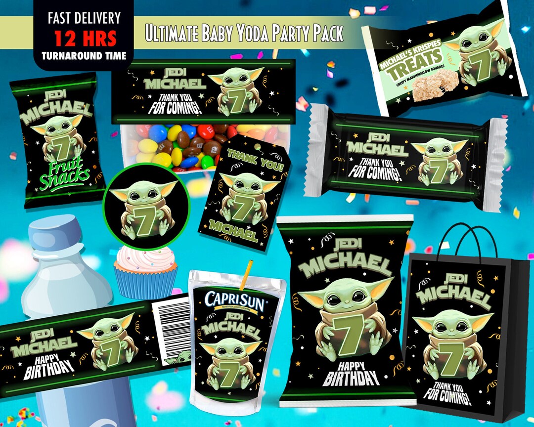 Baby Yoda Birthday Party, Baby Yoda Party Favors & Decoration, Yoda