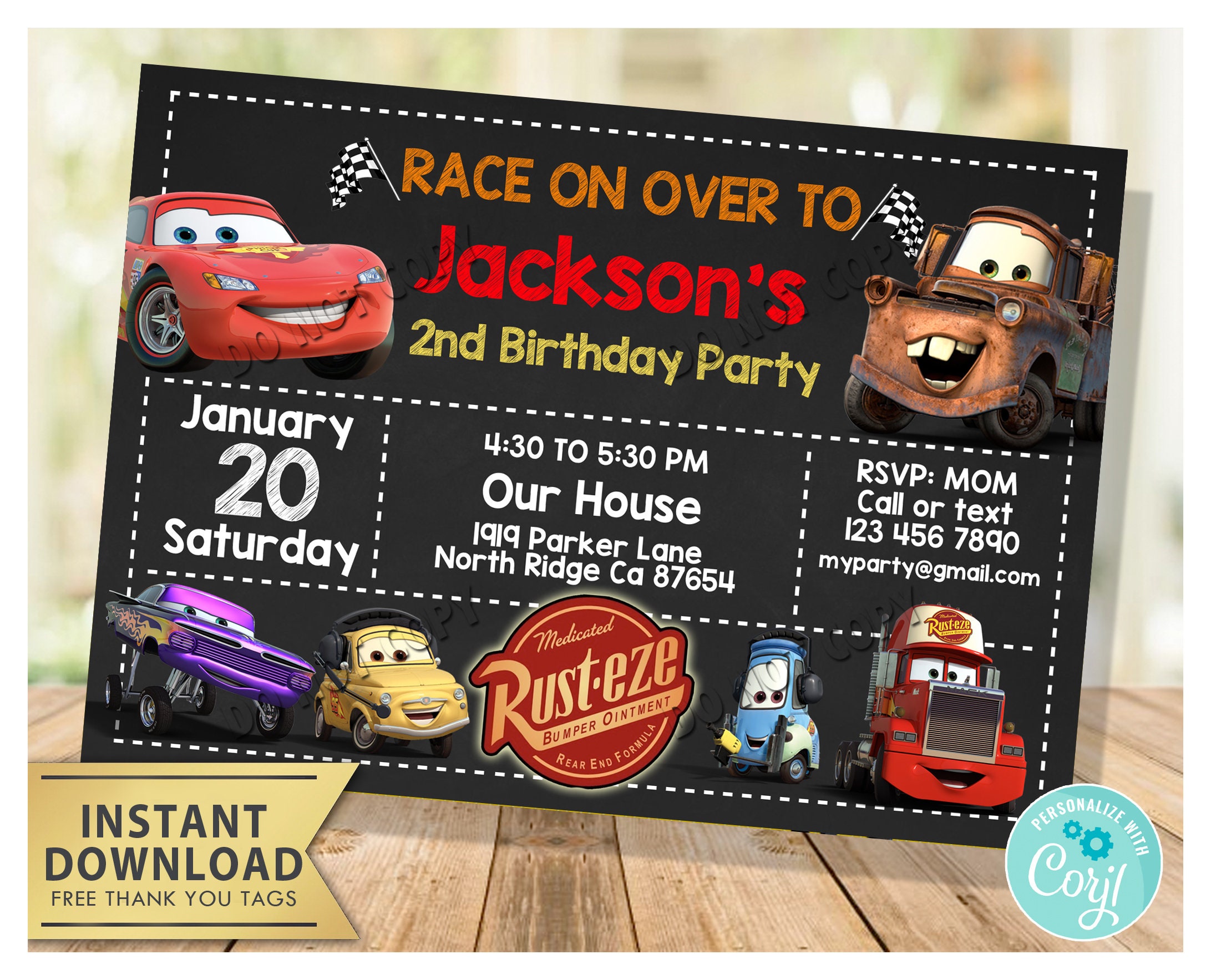Cars Birthday Invitation Racing Cars Party Car Racer Etsy Australia