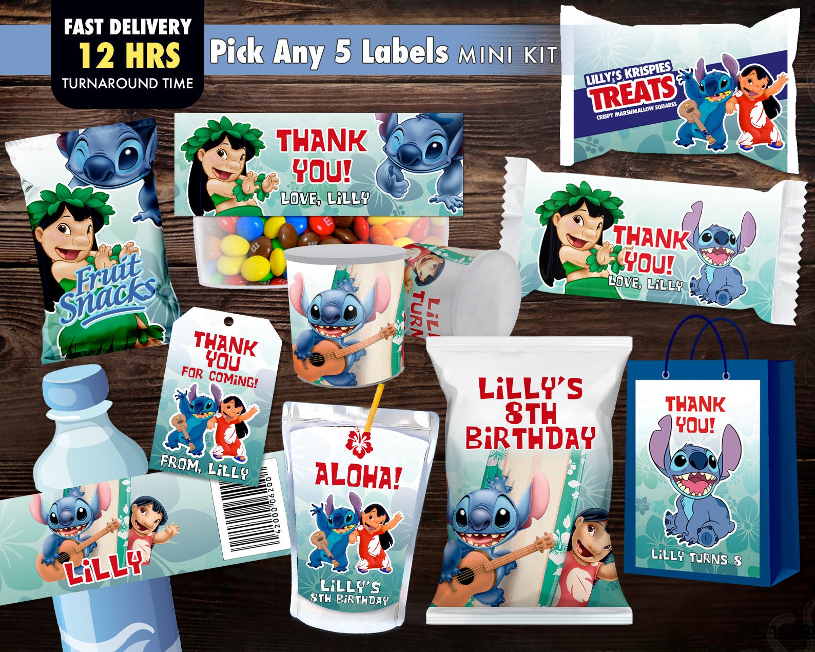 Lilo and Stitch Chip Bag Labels Lilo and Stitch Snack Labels Lilo and Stitch  Party Favors Lilo and Stitch Party Printables 100613 -  Norway