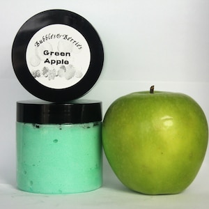 GREEN APPLE - sugar scrub - handmade - soap - apple - 8 oz - exfoliating - moisturizing