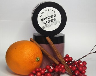 SPICED CIDER - sugar scrub - handmade - soap - orange - cranberry - cinnamon - raspberry - 8 oz - exfoliating - moisturizing