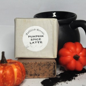 PUMPKIN SPICE LATTE - bar soap - handmade - soap - pumpkin spice - 2 sizes: 1 oz and 5 oz - Shea butter- goats milk - gift - eco friendly