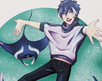 Manta Boy  A5 Print