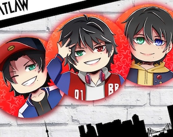 Buster Bros badges - Hypnosis Microphone