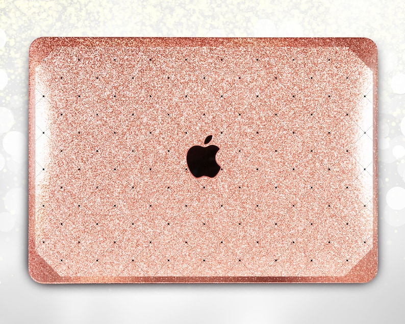 Rose gold MacBook Glitter Mac case Minimal design MacBook Pro Etsy