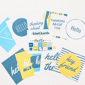 O pacote Hello Kind.Kards