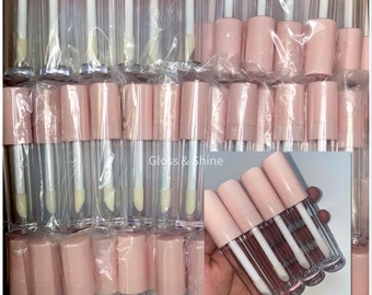 20 Pack Extra Dicke 9 ML Leere Lipgloss Tuben mit Applikator und Stopper - Pink Lipgloss Liefert Großhandel Kosmetik